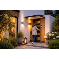 Marquise de Porte / Auvent Aluminium 141x90cm Anthracite Cleveland Made in France ORIAL