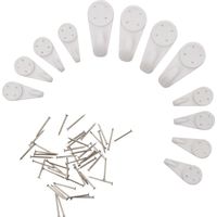 Lot de 12 crochets avec clous metalliques pour beton et bois