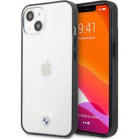 Custodia rigida trasparente BMW BMHCP13SPCUMRBK per iPhone 13 mini 5.4, collezione Signature.