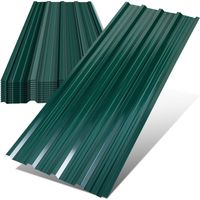 Randaco 36 paneles de techo 129x46 cm antracita galvanizados para pared carport y caseta