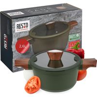 Resto pentola in alluminio 2,6 litri con coperchio in vetro