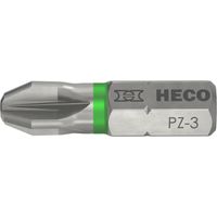 HECO Pozi-Drive Bits PZD-3 Code Grün - Packung mit 10 Stück - 57106