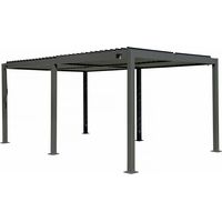 Pérgola bioclimática "Kensington" de aluminio autoportante - 3 x 5 m - Gris