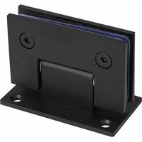Clip da bagno in acciaio inox, accessorio per porta in vetro con doppia cerniera a 90 gradi (nero)