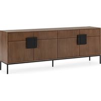 Buffet en orme noyer et fer noir - Noyer, noir mat