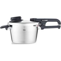 Fissler Vitavit Premium Pentola a pressione in acciaio inox 2.5 L, 18 cm, 4 livelli di cottura, incluso inserto, adatta a fornelli a induzione
