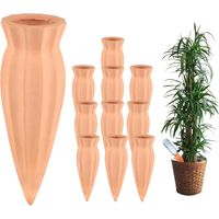 10 x Automatic Clay Watering Cone for Plants, Indoor Watering Bulbs Water Dispenser for Plants, Ollas Terracotta Watering Globe for Garden, Home, Outdoor