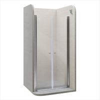 Moments of Glass Mampara de ducha LIMA 68-72 cm altura: 185 cm con puerta doble abatible 6mm Vidrio transparente de seguridad - DTC
