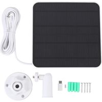 Ortviai Panneau Solaire 12 W pour Caméra de Sécurité Arlo Essential/XL Spotlight et Caméra pour Niche à Oiseaux, Câble 3 m, IP66