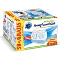 AIR MAX DISPOSITIVO MANGIAUMIDITÀ AMBIANCE MINI BIANCO 100G - PROMO PACK (2 KIT+2 TAB)
