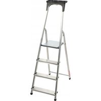 Échelle Pliante 2 Marches EDM 75081 – Grise, Acier, Capacité 150 Kg, Compacte !