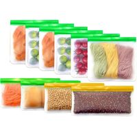 Sacs de conservation réutilisables pour aliments - Lot de 10 sacs de congélation - Sacs réutilisables d'un gallon