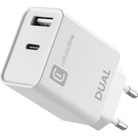 Cellularline Dual Charger - iPhone 8 or later