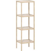Mobile Bagno 4 Livelli Antiribaltamento Bambù 33x31x110 cm Legno