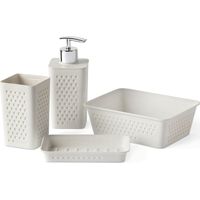 Set mit 4 weißen Kunststoff-Tischaccessoires von TATAY Bohol PLASTICOS TATAY