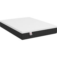 HOMCOM colchón 190x135 cm, grosor 25 cm, colchón viscoelástico de muelles ensacados de 7 zonas, firmeza media, funda desmontable y lavable, gris