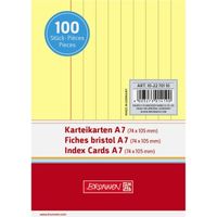 BRUNNEN Karteikarte 102270110 DIN A7 liniert ge 100 St./Pack.