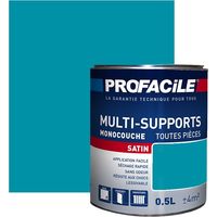 Peinture murale satin 0.5L – Multi-supports sans odeur – Séchage rapide 30min – Rendement 8m²/L – Plusieurs teintes disponibles - 0091A6