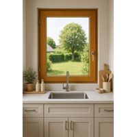 Fenêtre Bois 1 Vantail H75 X L50 Tirant Gauche Côtes Tableau + Poignée (Ref 010220F9)