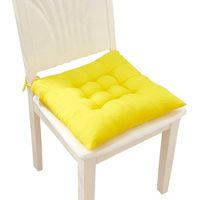 Chair Cushions non-slip 17"x17", jaune, lot de 4, usage salle à manger/bureau