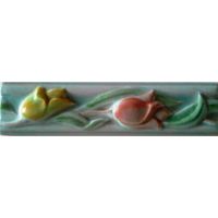 LISTELLO GRECA IN CERAMICA PER RIVESTIMENTO PASTEL TULIPANI 5x20 HERBERIA