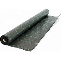 130g/m2 Toile Bache de paillage tissée Vert Anti-Mauvaises Herbes Largeur 1,38m Longueur 20m