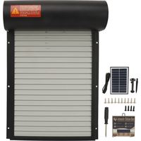 Eosnow – Porte poulailler automatique solaire – Minuterie programmable – Alimentation par panneau solaire – Compatible poules, canards, oies – Tôle de fer, plastique
