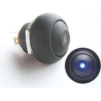Bouton-poussoir Miniature Unipolaire à Led Bleue Off-(on)