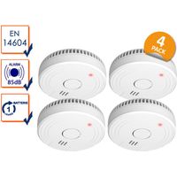 4er Set optische Rauchmelder DIN 14604 mit 1-Jahres Batterie