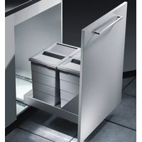 Hailo – Poubelle sous évier 2 bacs 24L – Encastrable pour meuble coulissant 40cm – Glissières Soft-Close – Tri sélectif facilité