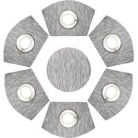 Set de table à motif rayé 7 pièces