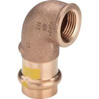 Viega Profipress Codo de transición G 90 grados, d 22mm, Rp 3/4 bronce rojo Modelo 2614.2, 345877