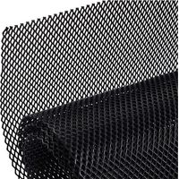 3x6mm Aluminiumlegierung Auto Kühlergrill Stoßstangengrill Universal Diamantgrill Schwarz FLITI