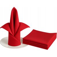 Serviette de banquet 50 x 50 cm, tissu lisse 180 g, rouge