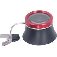 Loupe de réparation 10X avec clip pour bijoux et montres, lentille en plastique PE pour observation précise de pièces.