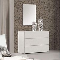 Cassettiera Como' per camera da letto con 3 cassetti Bianco Frassino 103 cm