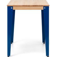 Mesa Lunds Estudio 160x90x75cm Azul en madera maciza de pino acabado natural estilo nórdico industrial Box Furniture