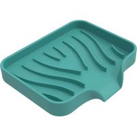 Boîte à Savon en Silicone avec Égouttoir Antidérapant, Porte-savon Évacuation d'eau, Facile à Nettoyer Vert, Salle de Bain Cuisine