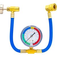 Manguera con manómetro recarga refrigerante R134A aire acondicionado Entrada 1/2"