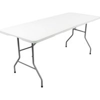 Tavolo Catering Pieghevole Bianco 182x70x74 cm Superficie HDPE Resistente - Dr. C