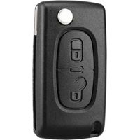 Carcasa de llave plegable de 2 botones compatible con CE0523 para Peugeot 207, 307, 308, 407, 408, 3008, 5008 y Citroën C2, C3, C4, C5, C6 y C8 (2 botones, CE0523)