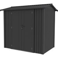 Gardiun Spree Metallgartenhaus 4,1 m2 Outdoor 232x176x212 cm Stahl mit Seitenfenster und Doppeltür 106x178 cm
