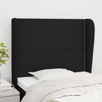 Kopfteil mit Ohren Schwarz 83x23x118/128 cm Stoff vidaXL