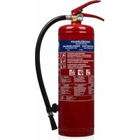 Smartwares – Extincteur à poudre 4 kg – FEX15140 – Classe de feu ABC – Homologué BSI – Pour véhicules, cuisines et espaces confinés – Durée de pulvérisation 19s