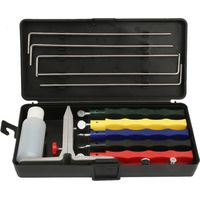 BUNTHAUS Pierre à aiguiser,Ensemble de pierres à aiguiser pour meuleuse, Kit de système d'afftage de couteaux d'angle de cuisine professionnel