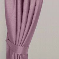 HOMESCAPES Embrasses à rideaux Rose clair - Motif chevron - Lot de 2