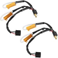 Eosnow 2 pezzi LED decodificatore resistenza di carico faro per auto lampeggiante cablaggio senza errori per H4