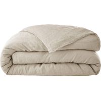 Housse de couette lin lavé beige 240x220