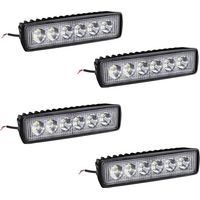x 18W LED-Arbeitsscheinwerfer, Lichtleiste, Arbeitsleuchte – IP67 Aluminium-Zusatzscheinwerfer für Geländetraktoren mit Reflektor – Fei Yu