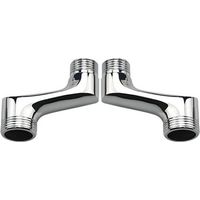 Duschwinkelstück, Messing-Winkelreduzierstück, verstellbarer Schwenkarm, Wand-Winkelstück, 1/2" auf 3/4" Versatzstück, Chrom